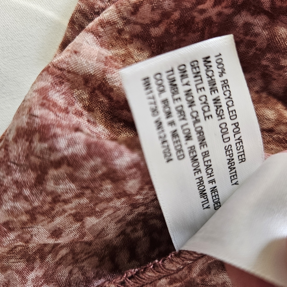 Universal Thread Medium Mauve Floral Patterned Blouse‎ New - Picture 7 of 10